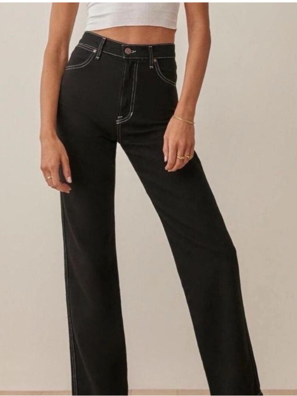 Commense High-Rise straight Leg Women’s Jeans - Black